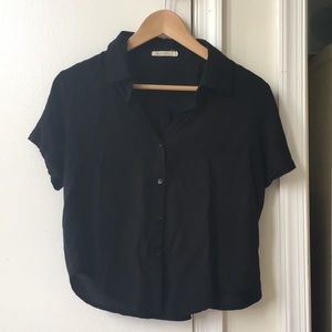Classic Cropped Button Up